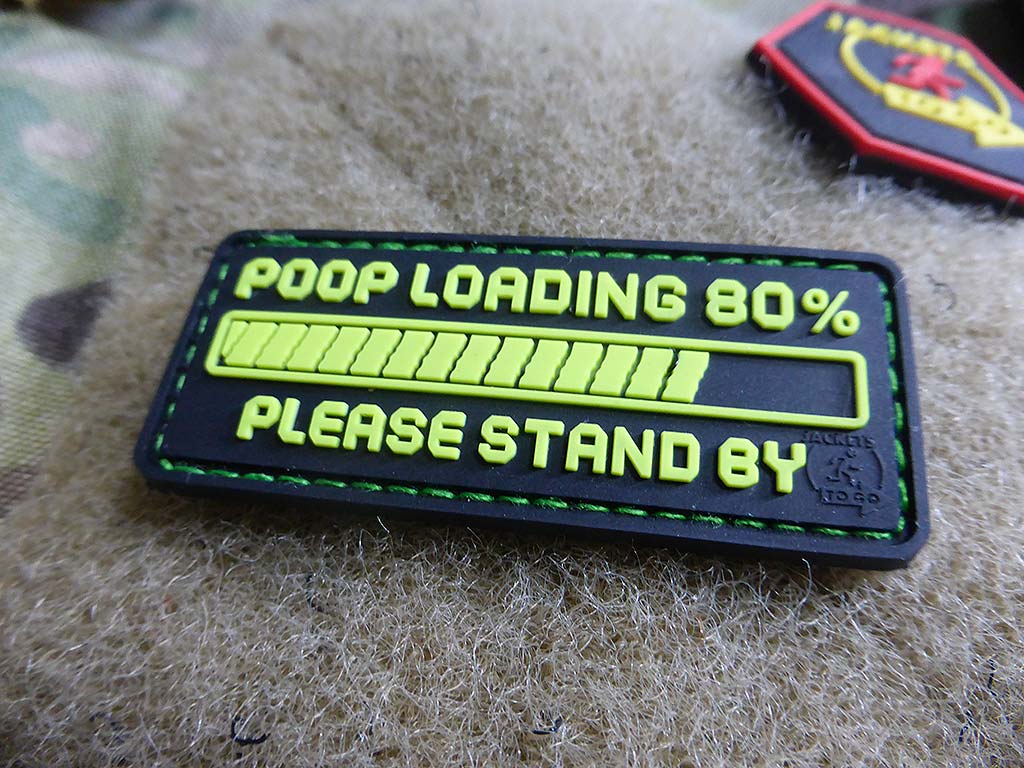 POOP LOADING Patch, fragrant green / 3D Rubber Patch - Patch Snatched