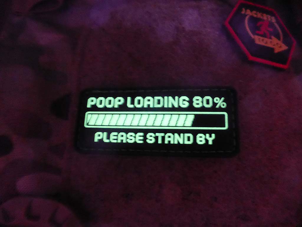 POOP LOADING Patch, gid / 3D Rubber Patch