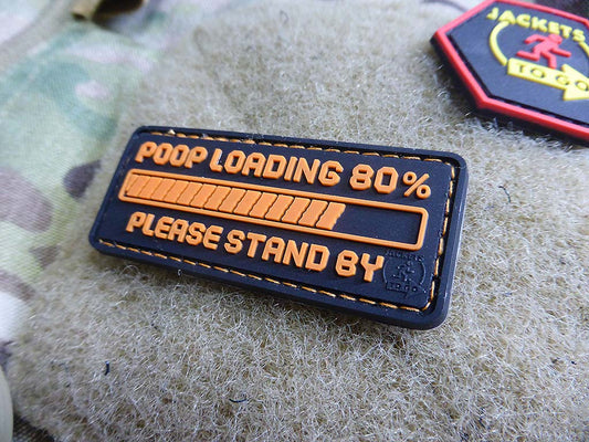 POOP LOADING Patch, fragrant orange / 3D Rubber Patch