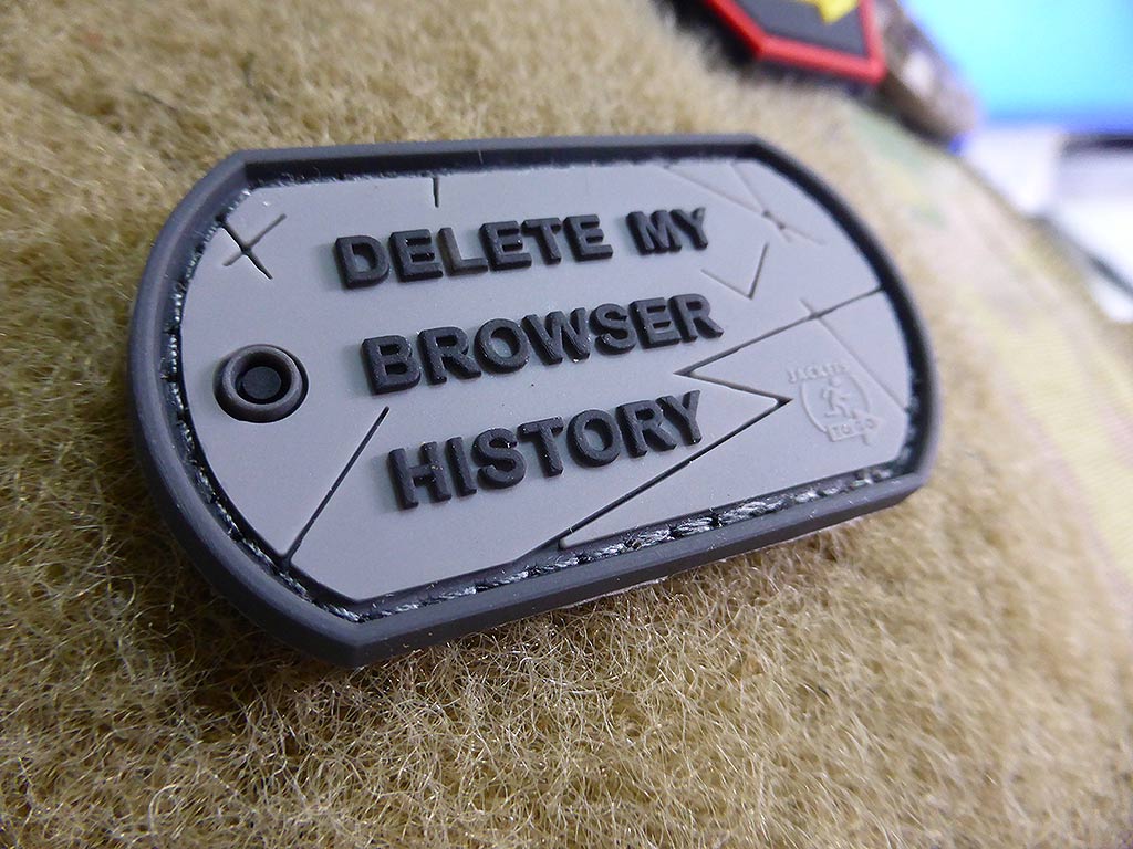 Browser History Dog Tag Patch, fullcolor / 3D Rubber Patch