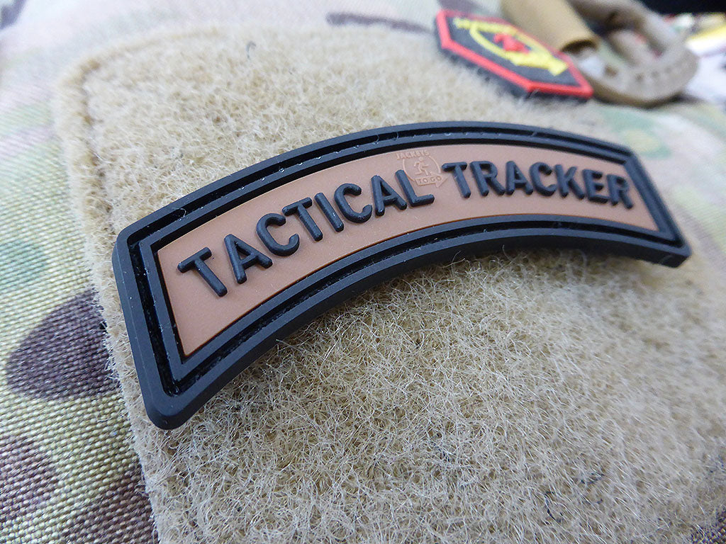 TACTICAL TRACKER Tab Patch, coyote brown black / 3D Rubber Patch