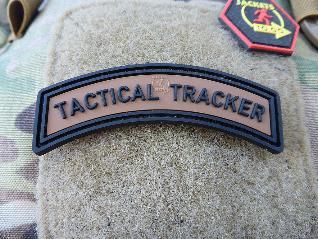 TACTICAL TRACKER Tab Patch, coyote brown black / 3D Rubber Patch