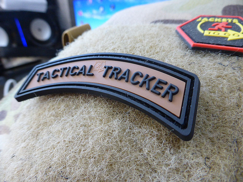 TACTICAL TRACKER Tab Patch, coyote brown black / 3D Rubber Patch