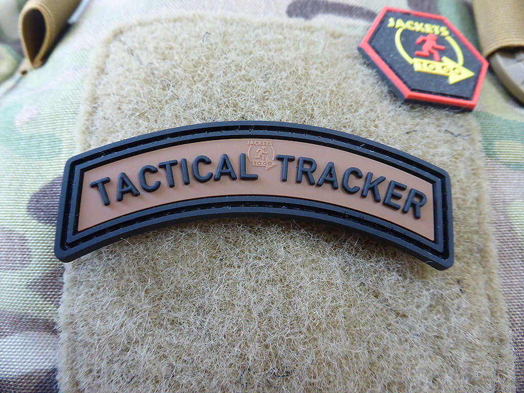 TACTICAL TRACKER Tab Patch, coyote brown black / 3D Rubber Patch