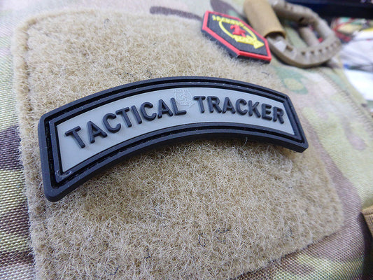 TACTICAL TRACKER Tab Patch, steingrau oliv schwarz / 3D Rubber Patch