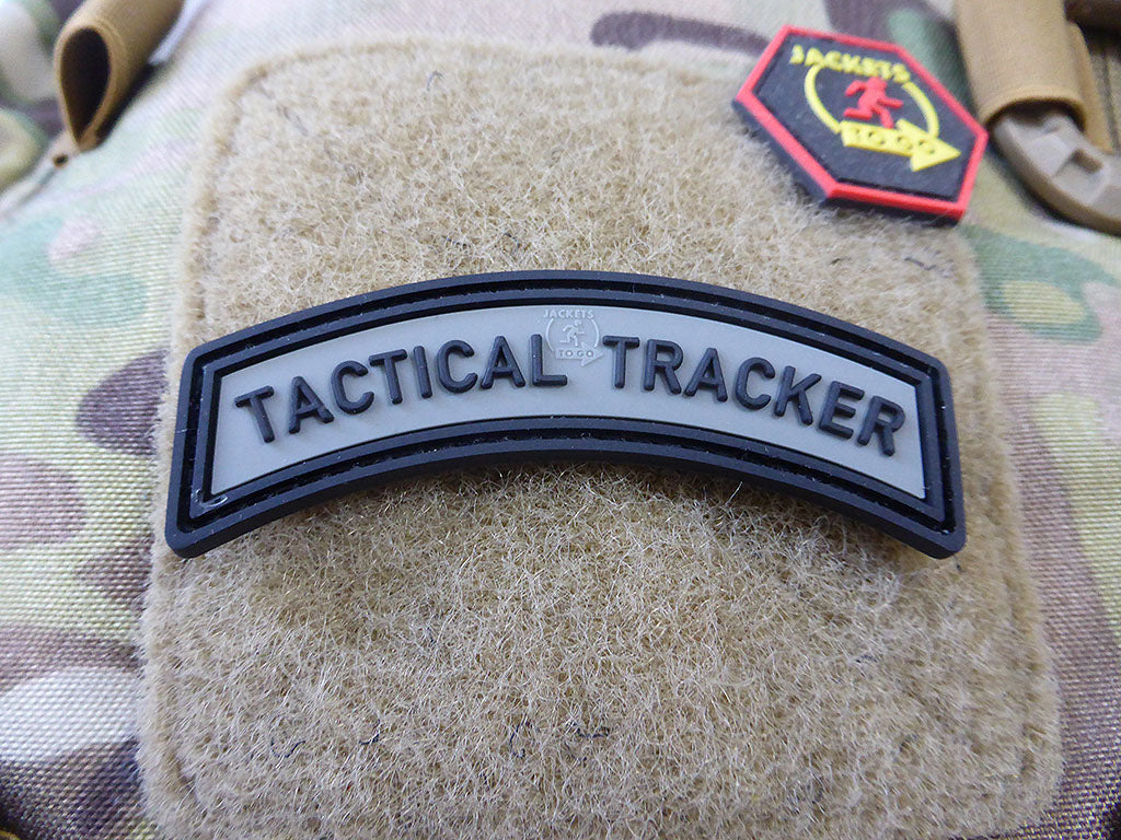 TACTICAL TRACKER Tab Patch, gris pierre olive noir / Patch caoutchouc 3D