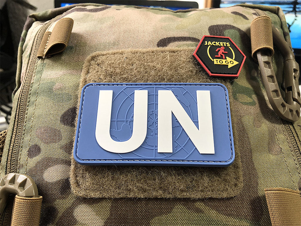 UN Flaggen Patch, fullcolor  / 3D Rubber Patch