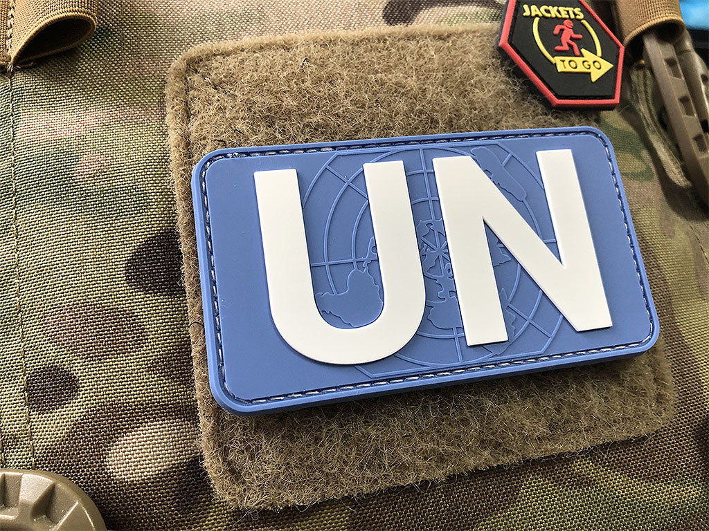 UN Flaggen Patch, fullcolor  / 3D Rubber Patch