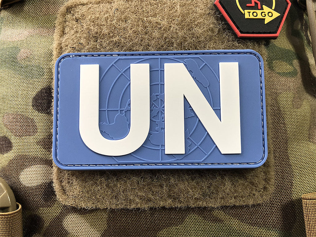 UN Flaggen Patch, fullcolor  / 3D Rubber Patch