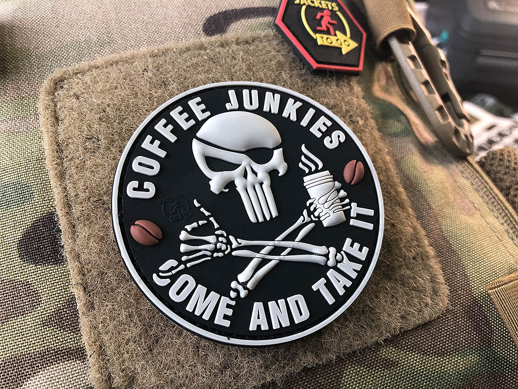 Pirat Punisher Coffee Junkies Patch / 3D Rubber Patch