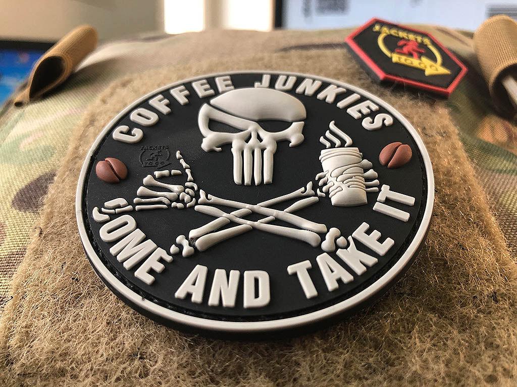 Pirat Punisher Coffee Junkies Patch / 3D Rubber Patch