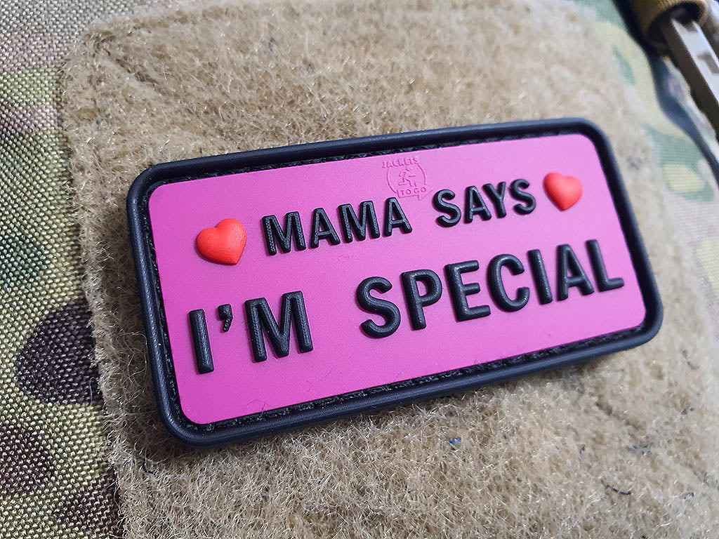MAMA SAYS - I´M SPECIAL Patch, pink / 3D Rubber Patch