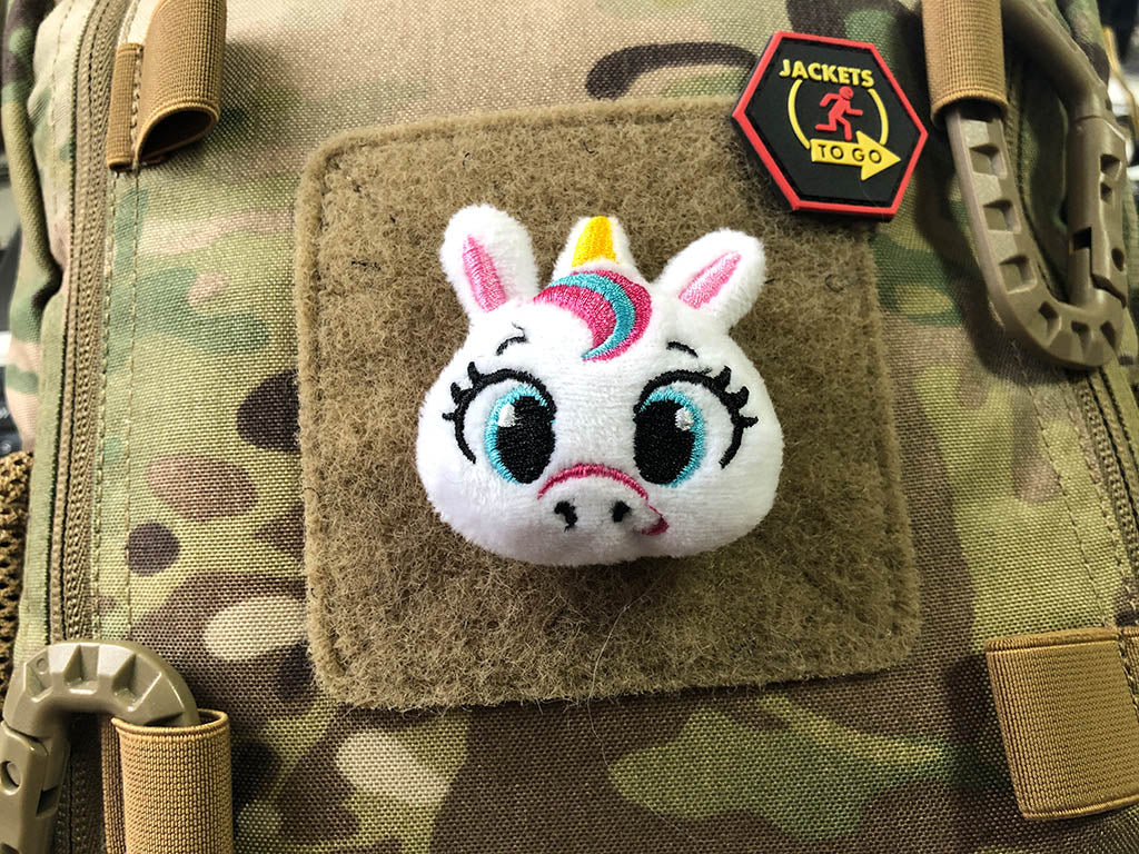 Stoffplüschpatch Unicorn, mit Klettfläche auf der Rückseite