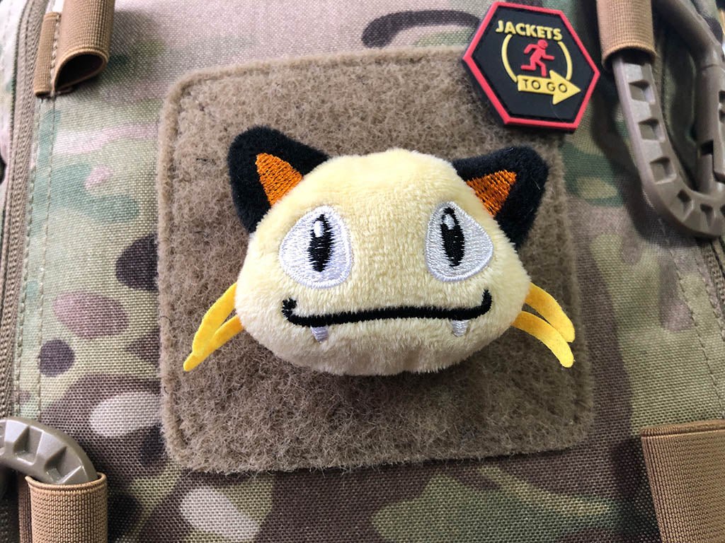 Patch en peluche en tissu YellowFace, avec velcro au dos