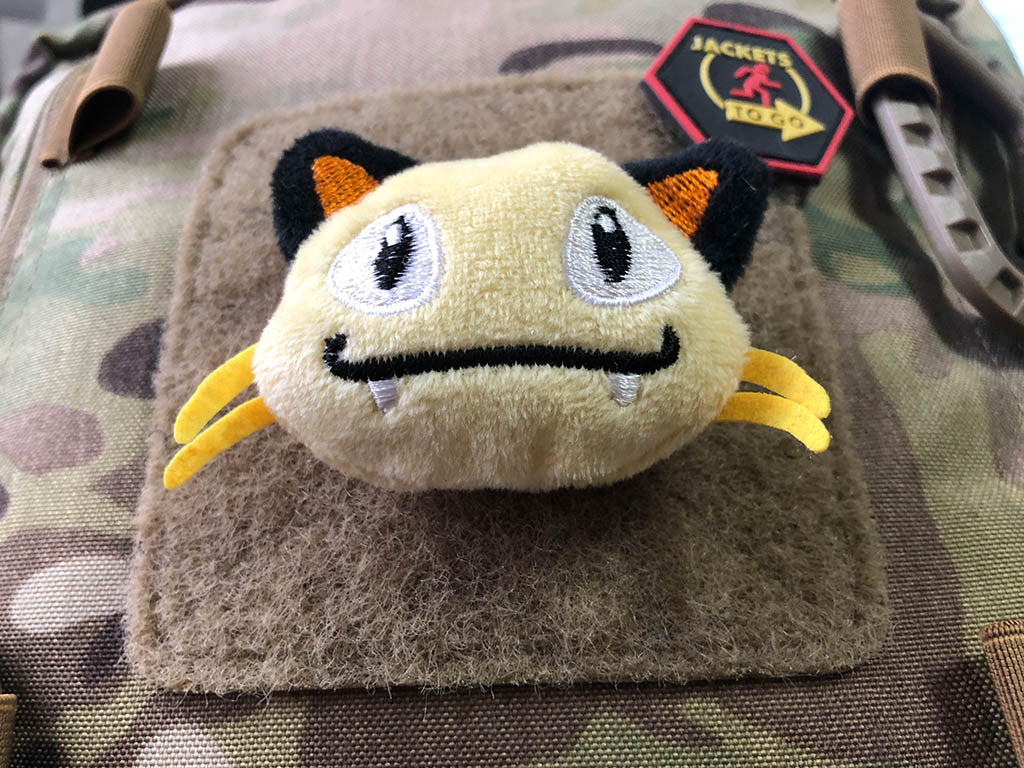 YellowFace fabric plush patch, with Velcro on the back