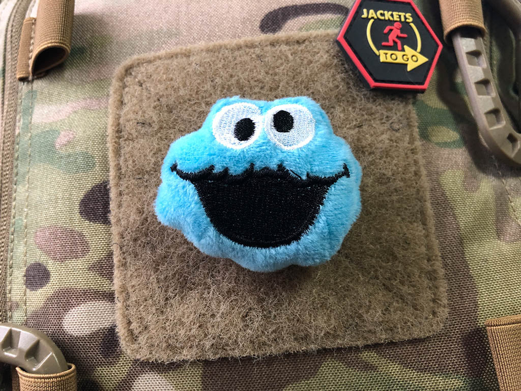 Patch en tissu peluche BlueFace, avec velcro au dos