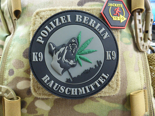 K9 / RG Hund BLN Patch / 3D Rubber Patch, steingrau-oliv, Sammlerpatch