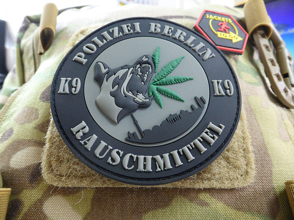 K9 / RG Hund BLN Patch / 3D Rubber Patch, steingrau-oliv, Sammlerpatch