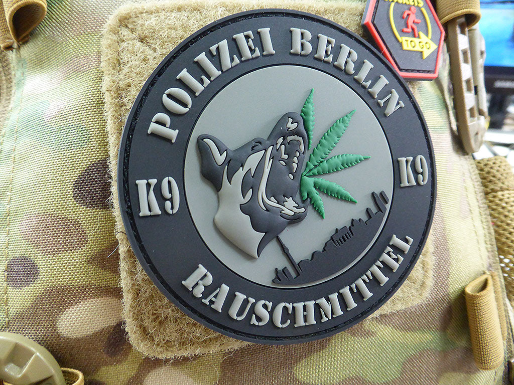 K9 / RG Hund BLN Patch / 3D Rubber Patch, steingrau-oliv, Sammlerpatch