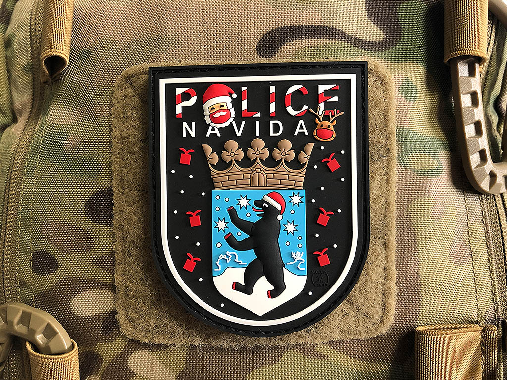 POLICE FELIZ NAVIDAD BLN Patch, limited Edition, JTG 3D Rubber Patch - Patch Snatched