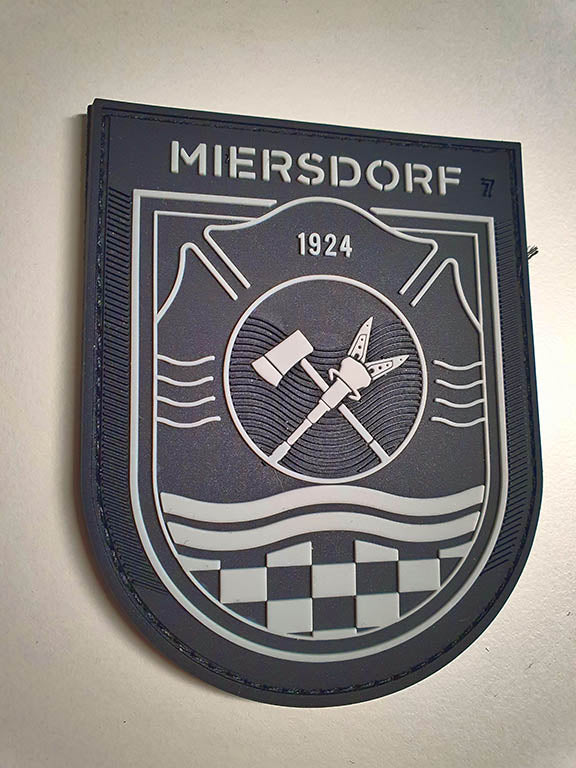 RÜSTZUG MIERSDORF, FEUERWEHR Sammlerpatch, 3D Rubber Patch