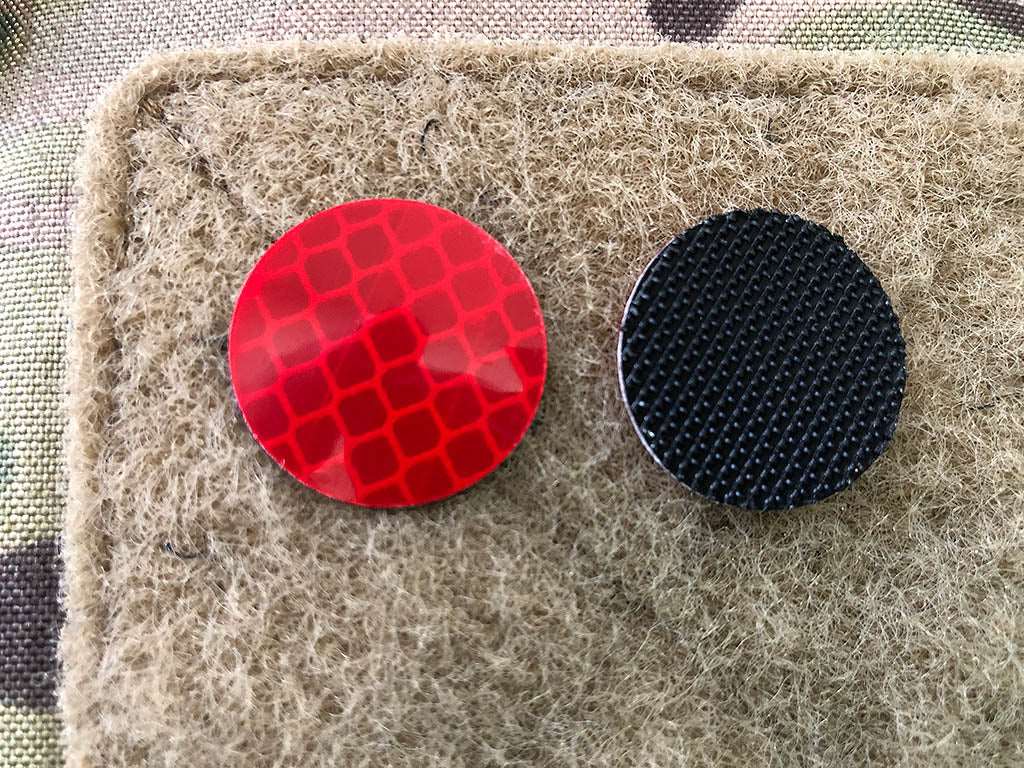 GoFlex POINT Patch, rot glänzend, stark reflektierend, Lasercut mit Klettrückseite