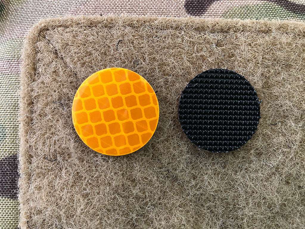 GoFlex POINT Patch, orange glänzend, stark reflektierend, Lasercut mit Klettrückseite