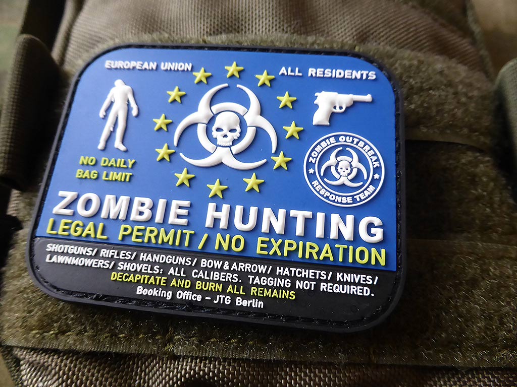 Zombie Hunting Patch / 3D Rubber Patch