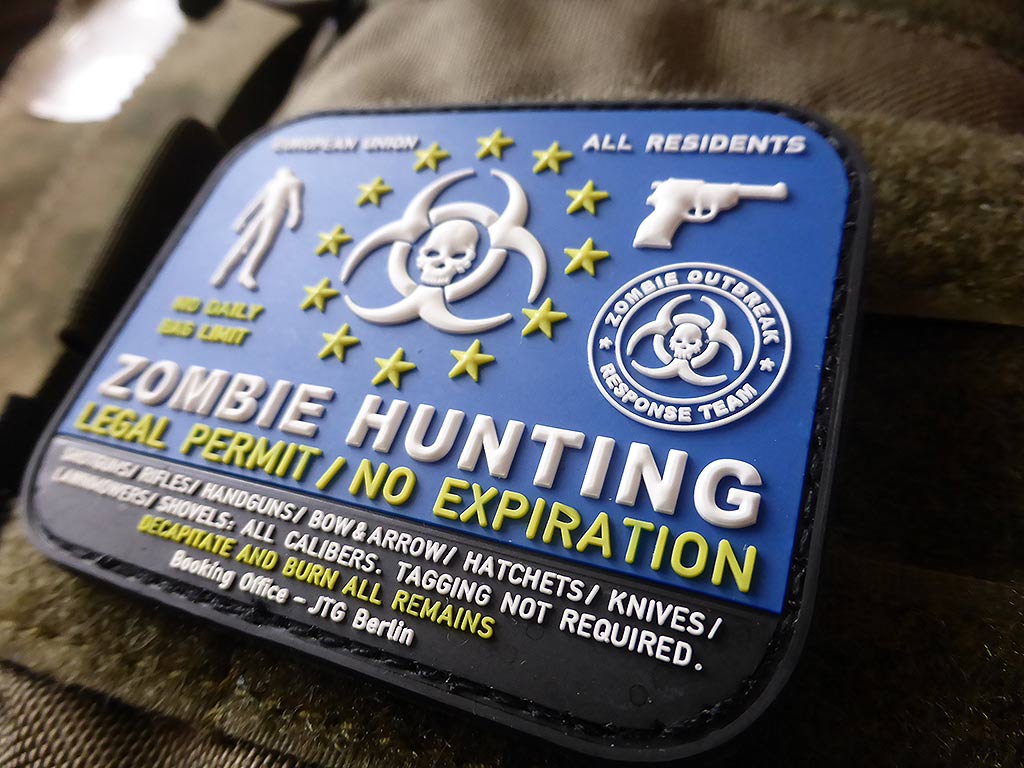 Zombie Hunting Patch / 3D Rubber Patch