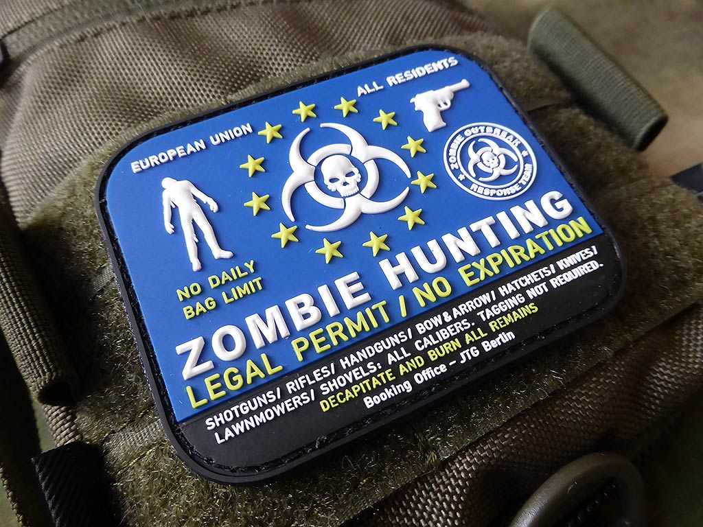 Zombie Hunting Patch / 3D Rubber Patch