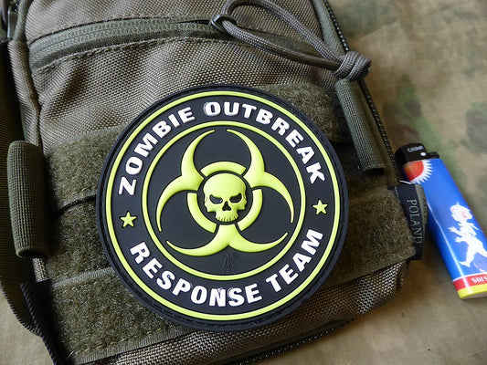 Patch de l'équipe de réponse aux épidémies de zombies, patch en caoutchouc haute visibilité / 3D