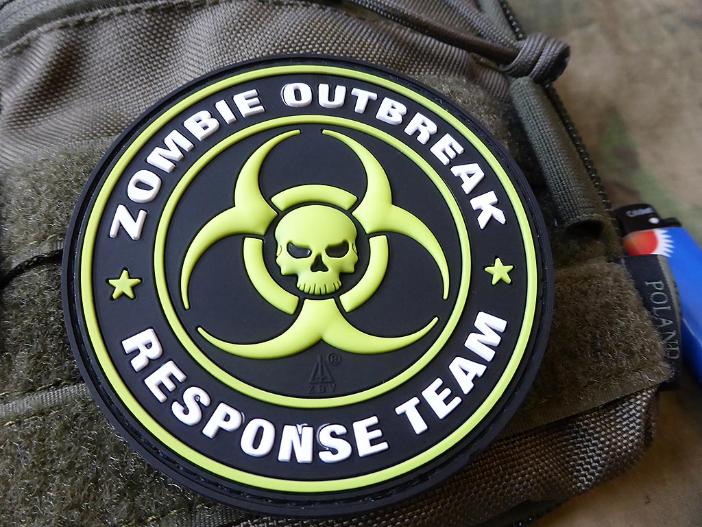 Patch de l'équipe de réponse aux épidémies de zombies, patch en caoutchouc haute visibilité / 3D