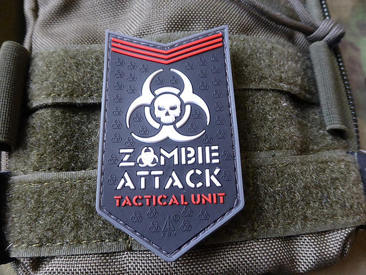 Patch d'attaque de zombies, swat / patch en caoutchouc 3D