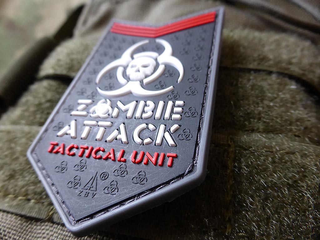 Patch d'attaque de zombies, swat / patch en caoutchouc 3D