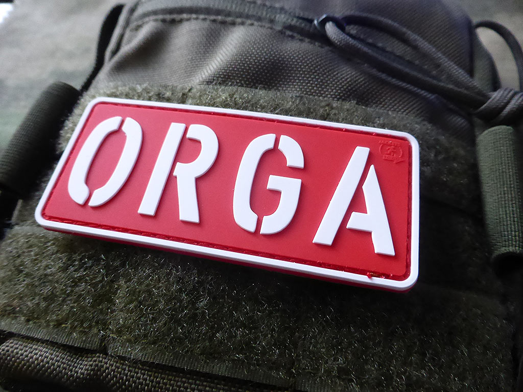 ORGA Patch, rot-weiss / 3D Rubber Patch
