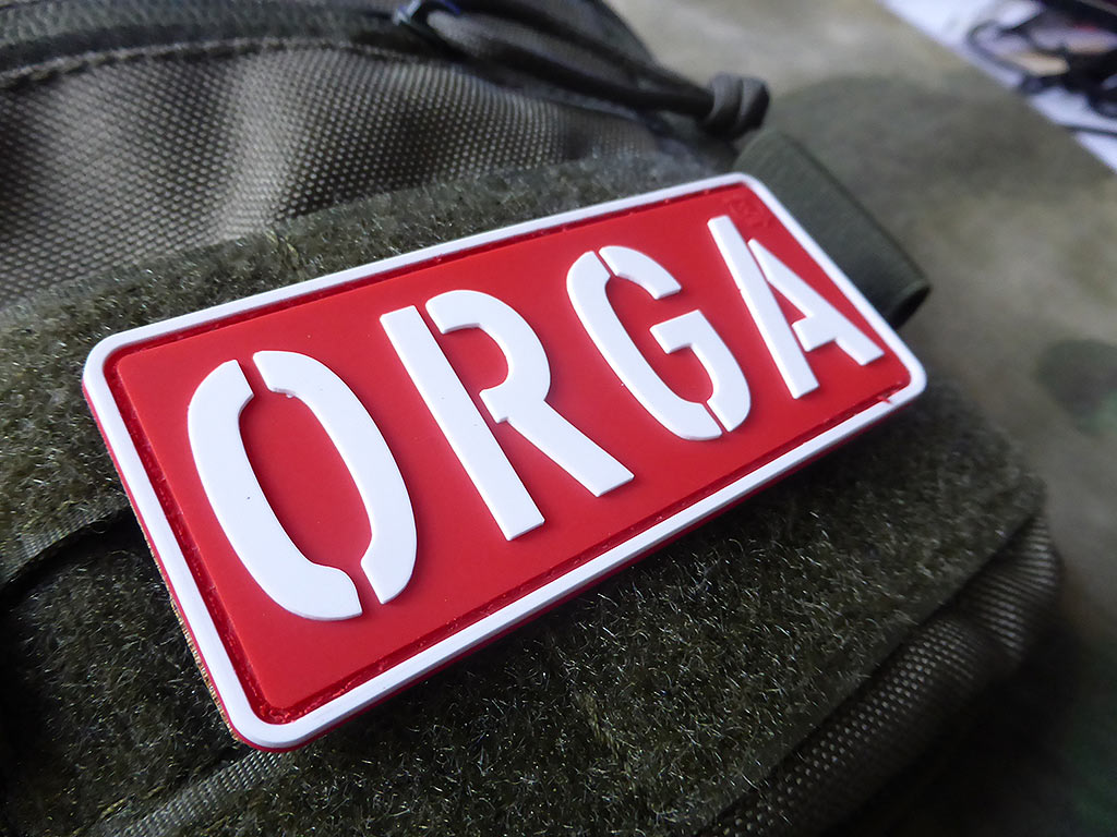 ORGA Patch, rot-weiss / 3D Rubber Patch