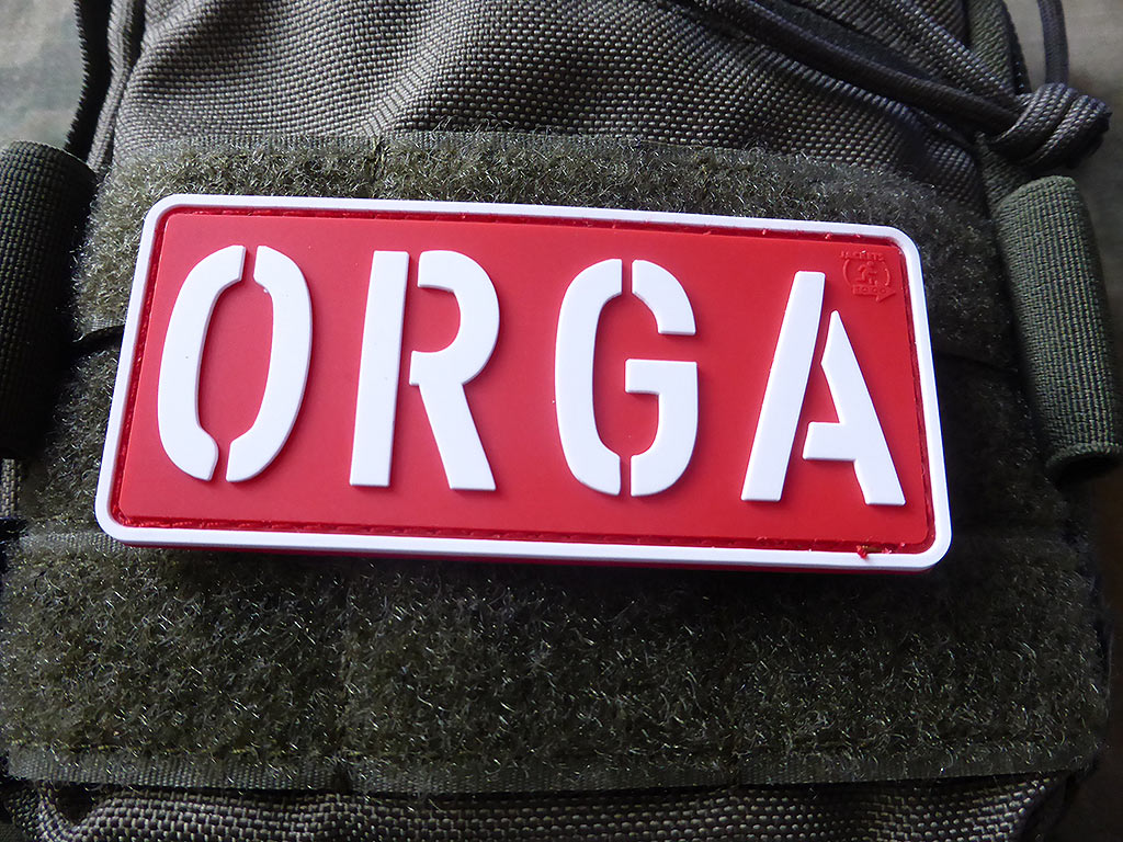 ORGA Patch, rot-weiss / 3D Rubber Patch