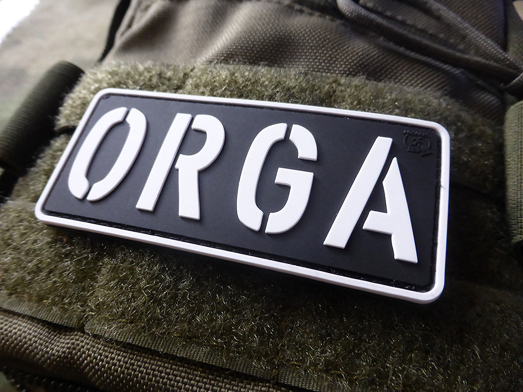 ORGA Patch, schwarz-weiss / 3D Rubber Patch - Patch Snatched