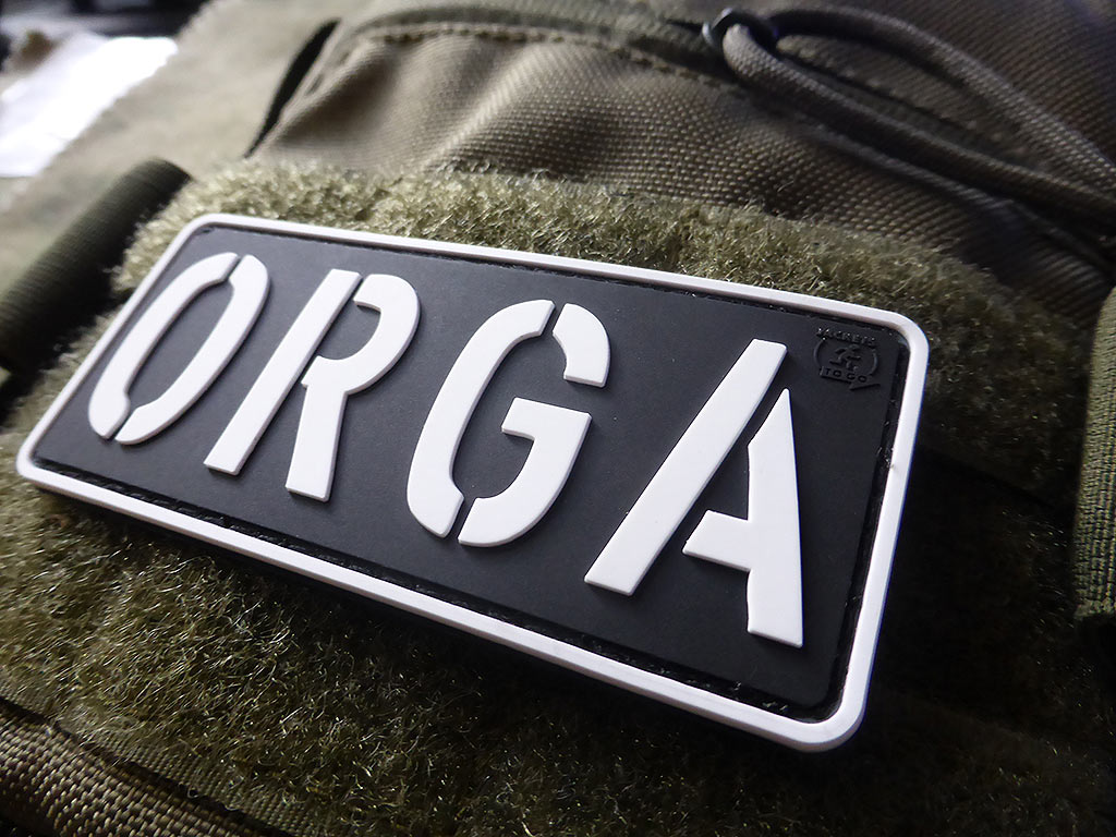 ORGA Patch, schwarz-weiss / 3D Rubber Patch - Patch Snatched