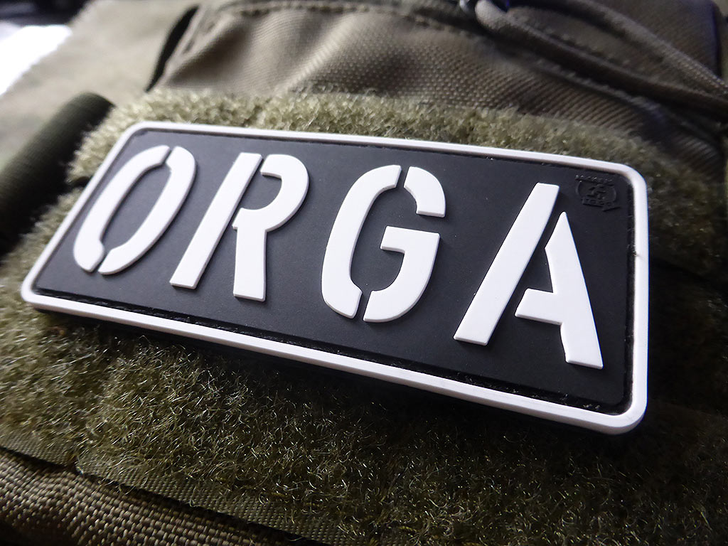 ORGA Patch, schwarz-weiss / 3D Rubber Patch