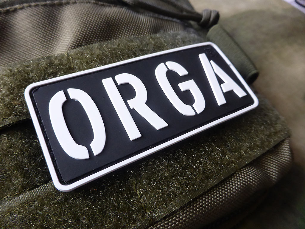 ORGA Patch, schwarz-weiss / 3D Rubber Patch