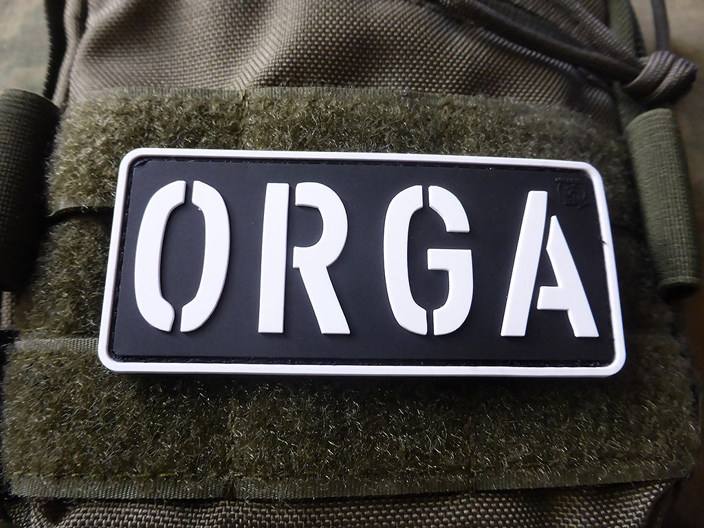 ORGA Patch, schwarz-weiss / 3D Rubber Patch