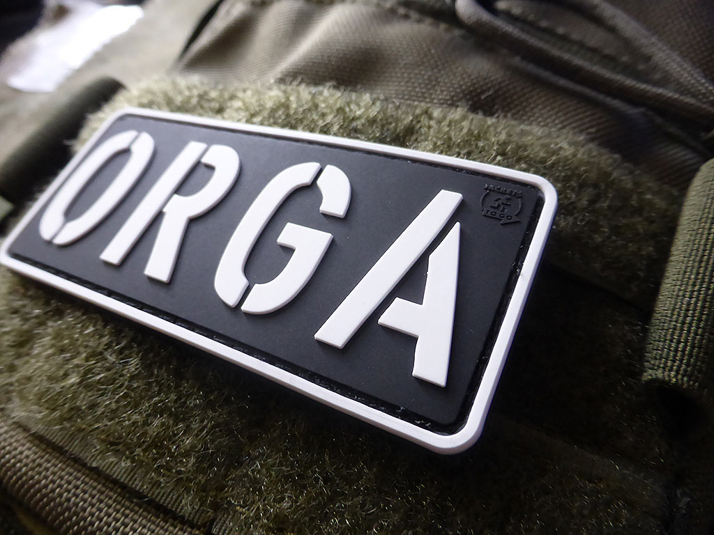 ORGA Patch, schwarz-weiss / 3D Rubber Patch