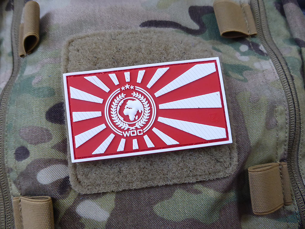 World Of Conflict Rising Sun Patch, redwhite / 3D Rubber Patch