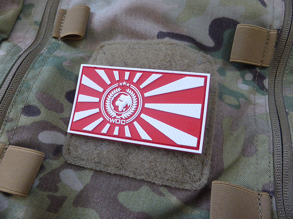 World Of Conflict Rising Sun Patch, redwhite / 3D Rubber Patch