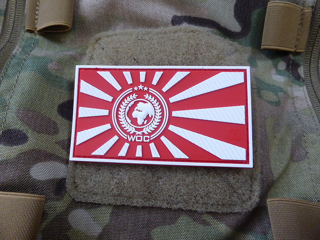 World Of Conflict Rising Sun Patch, redwhite / 3D Rubber Patch