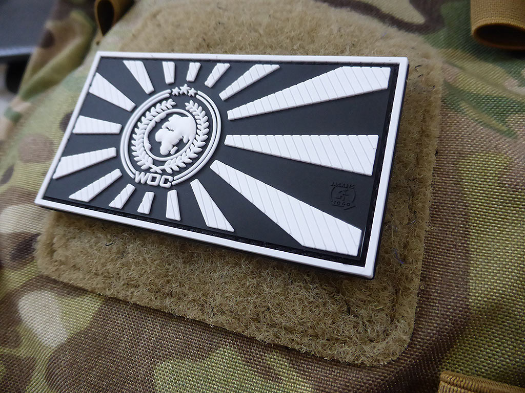 World Of Conflict Rising Sun Patch, blackwhite / 3D Rubber Patch