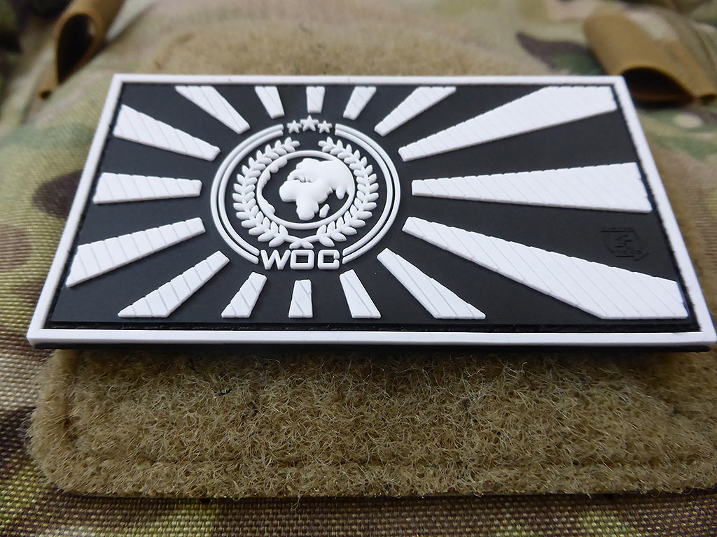 World Of Conflict Rising Sun Patch, blackwhite / 3D Rubber Patch