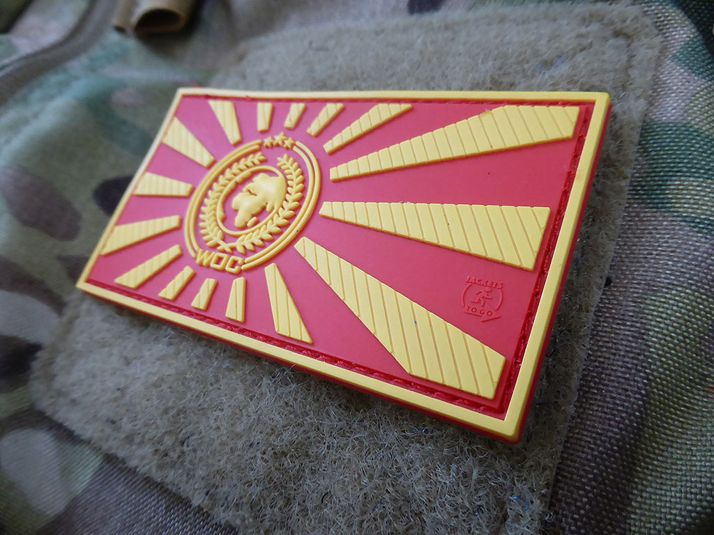 World Of Conflict Rising Sun Patch, redorange / 3D Rubber Patch