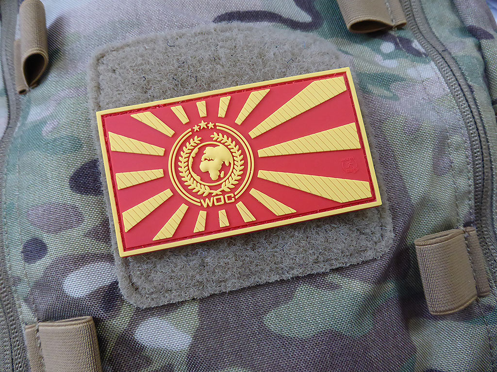 World Of Conflict Rising Sun Patch, redorange / 3D Rubber Patch